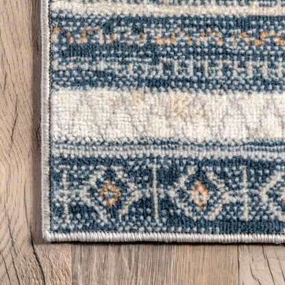 Nuloom Harper Faded Tribal Nha1708A Blue Area Rug