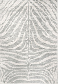 Nuloom Royal Zebra Stripes Nro3111C Gray Area Rug