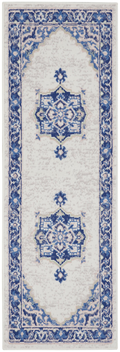 Nourison Whimsicle Whs03 Ivory Blue Area Rug