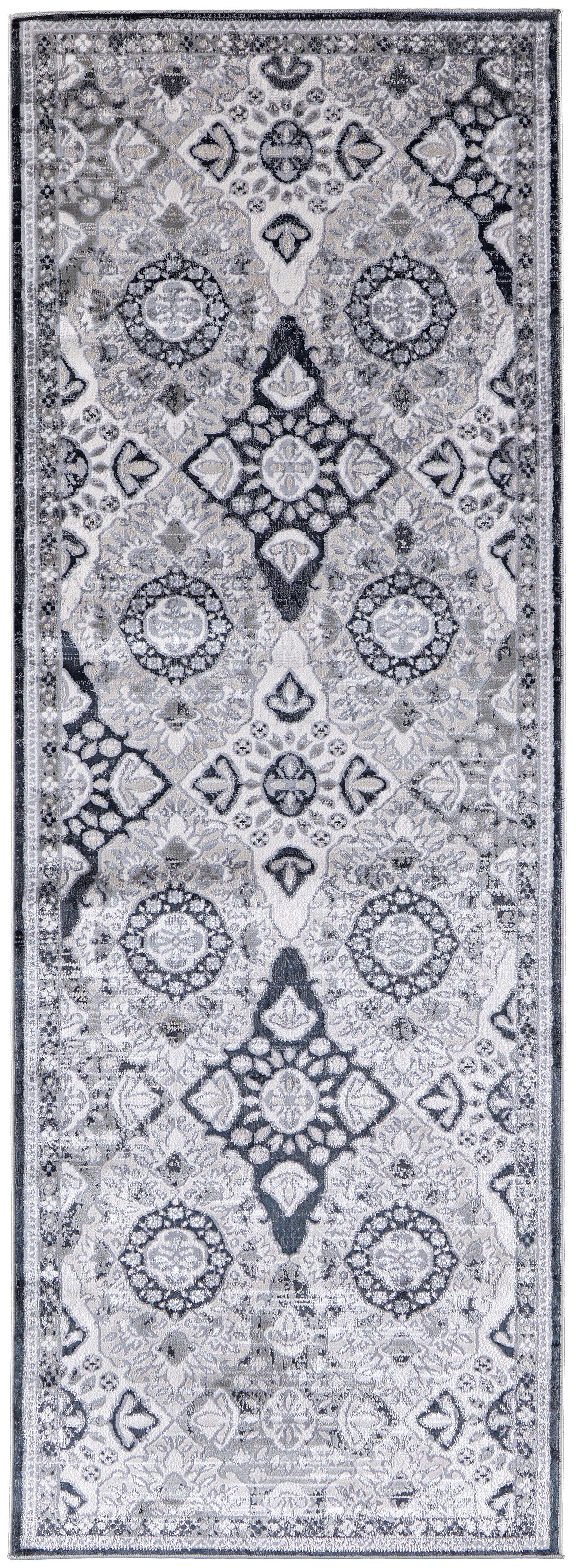 Feizy Macklaine 39Fvf Silver/Black Area Rug