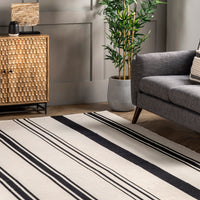 Nuloom Leslie Striped Nle2798A Ivory Area Rug