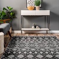 AreaRugs.com Wavaj Nwa1090A Charcoal Area Rug