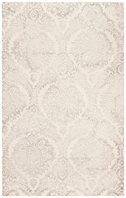 Safavieh Dip Dye Ddy210G Silver / Ivory Damask Area Rug