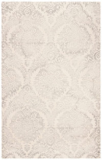 Safavieh Dip Dye Ddy210G Silver / Ivory Damask Area Rug