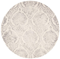 Safavieh Dip Dye Ddy210G Silver / Ivory Damask Area Rug