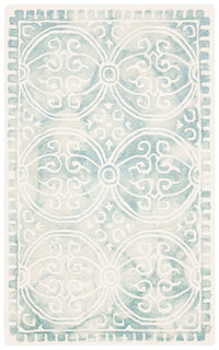 Safavieh Dip Dye Ddy211J Light Green / Ivory Damask Area Rug