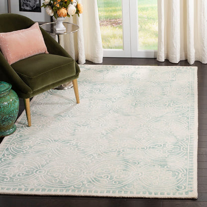 Safavieh Dip Dye Ddy211J Light Green / Ivory Damask Area Rug