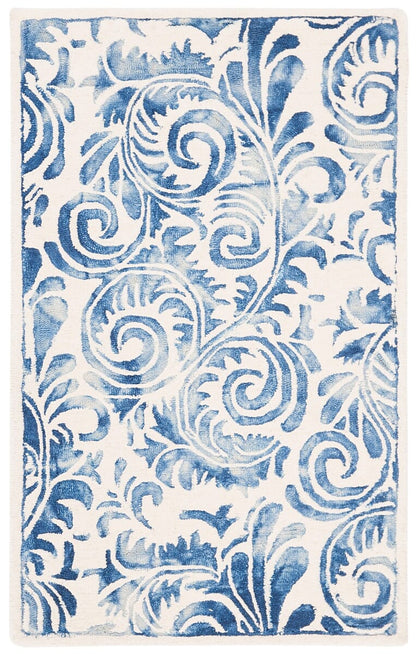 Safavieh Dip Dye Ddy212M Blue / Ivory Floral / Country Area Rug