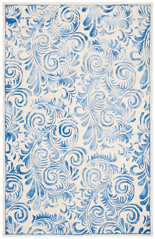 Safavieh Dip Dye Ddy212M Blue / Ivory Floral / Country Area Rug