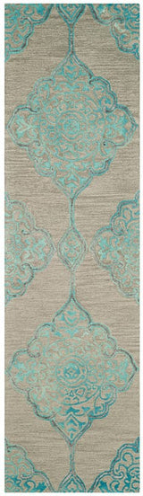 Safavieh Dip Dye Ddy510C Grey/Turquoise Rug.