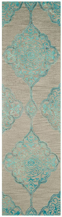 Safavieh Dip Dye Ddy510C Grey / Turquoise Area Rug