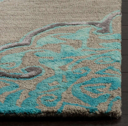 Safavieh Dip Dye Ddy510C Grey / Turquoise Area Rug