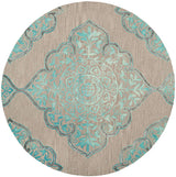 Safavieh Dip Dye Ddy510C Grey/Turquoise Rug.