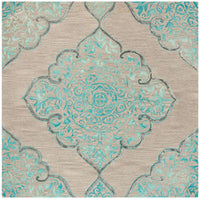 Safavieh Dip Dye Ddy510C Grey / Turquoise Area Rug