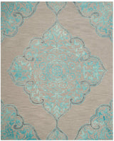 Safavieh Dip Dye Ddy510C Grey/Turquoise Rug.
