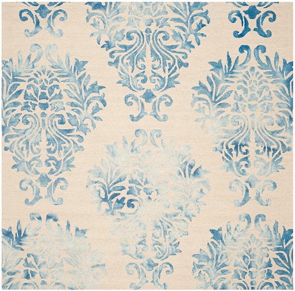 Safavieh Dip Dye Ddy516A Beige / Blue Damask Area Rug