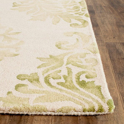 Safavieh Dip Dyed Ddy516B Beige / Green Damask Area Rug