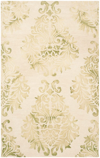 Safavieh Dip Dyed Ddy516B Beige / Green Damask Area Rug