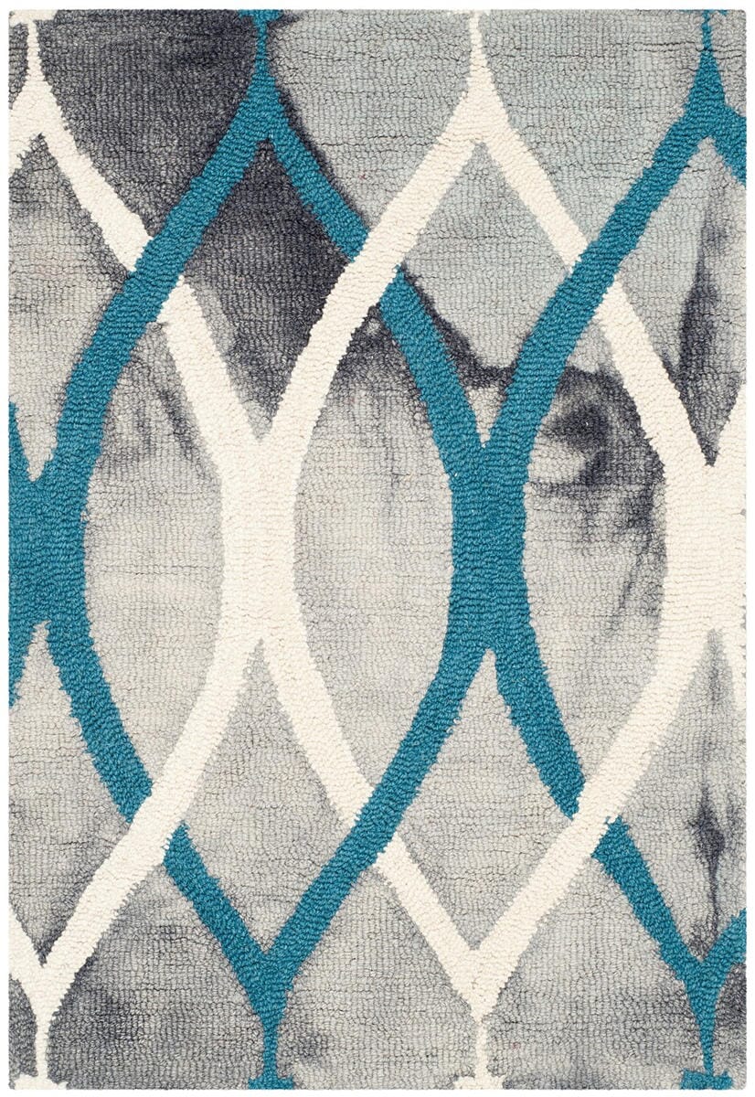 Safavieh Dip Dyed Ddy534J Grey / Ivory Blue Geometric Area Rug