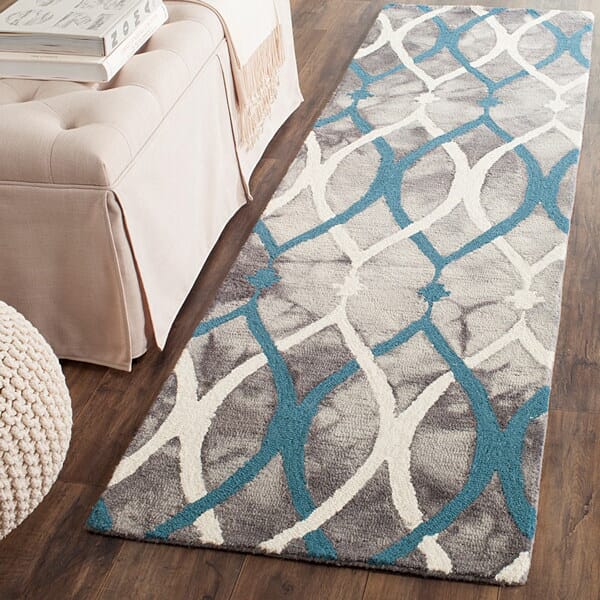 Safavieh Dip Dyed Ddy534J Grey / Ivory Blue Geometric Area Rug