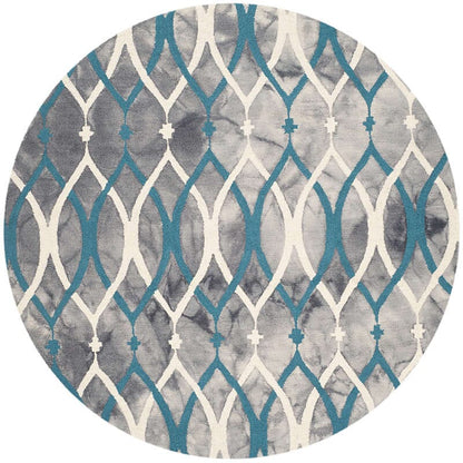 Safavieh Dip Dyed Ddy534J Grey / Ivory Blue Geometric Area Rug