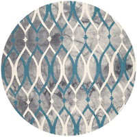 Safavieh Dip Dyed Ddy534J Grey / Ivory Blue Geometric Area Rug