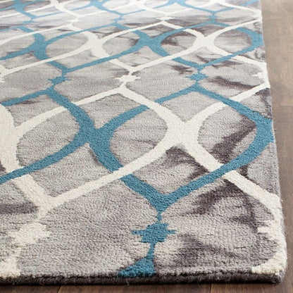 Safavieh Dip Dyed Ddy534J Grey / Ivory Blue Geometric Area Rug