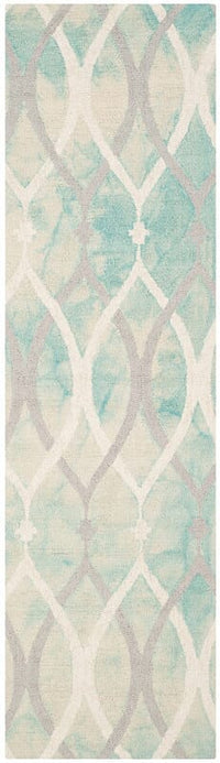 Safavieh Dip Dyed Ddy534Q Green / Ivory Grey Geometric Area Rug