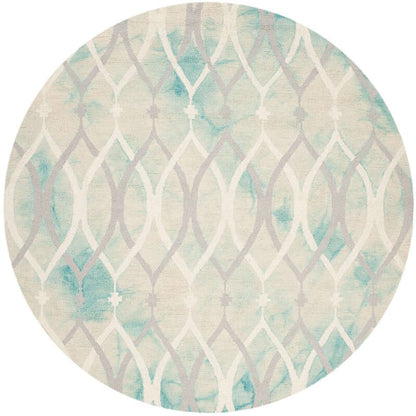 Safavieh Dip Dyed Ddy534Q Green / Ivory Grey Geometric Area Rug