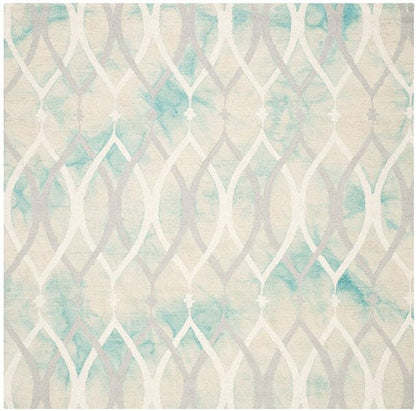 Safavieh Dip Dyed Ddy534Q Green / Ivory Grey Geometric Area Rug