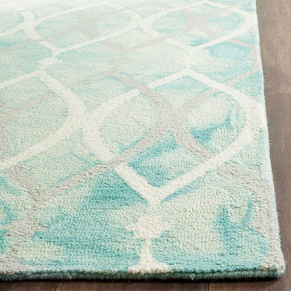 Safavieh Dip Dyed Ddy534Q Green / Ivory Grey Geometric Area Rug