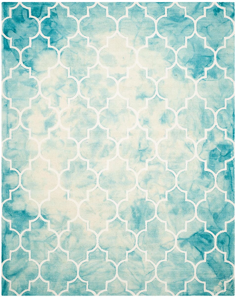 Safavieh Dip Dye Ddy535D Turquoise / Ivory Geometric Area Rug
