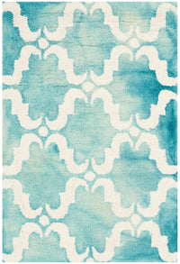 Safavieh Dip Dye Ddy536D Turquoise / Ivory Geometric Area Rug