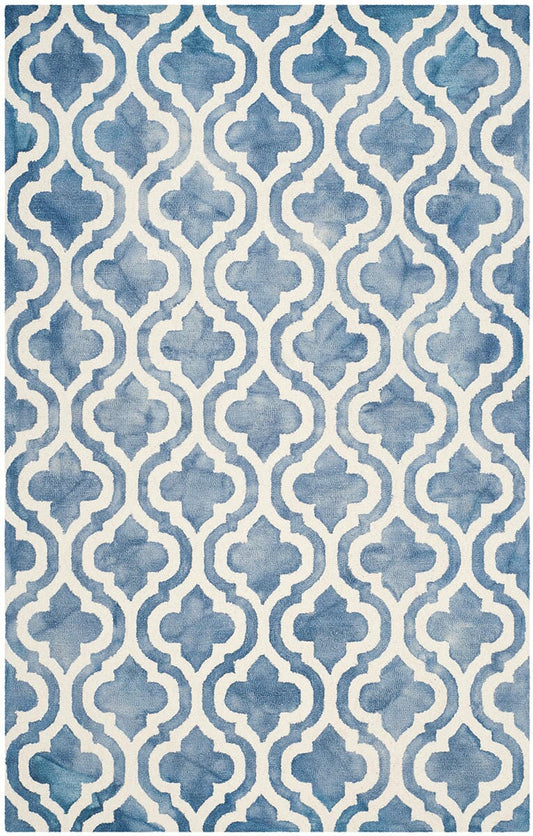 Safavieh Dip Dye Ddy537K Blue / Ivory Geometric Area Rug