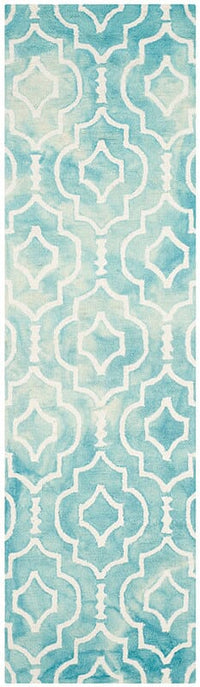 Safavieh Dip Dye Ddy538D Turquoise / Ivory Geometric Area Rug