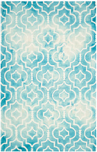 Safavieh Dip Dye Ddy538D Turquoise / Ivory Geometric Area Rug