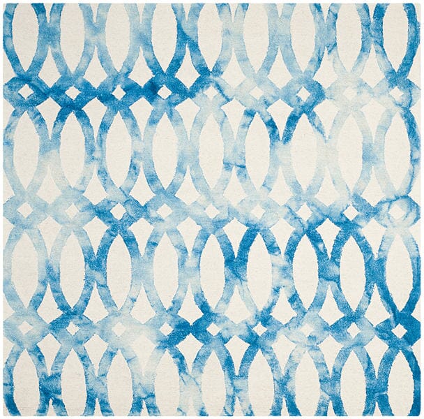 Safavieh Dip Dye Ddy675A Ivory / Blue Geometric Area Rug