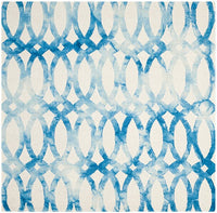 Safavieh Dip Dye Ddy675A Ivory / Blue Geometric Area Rug