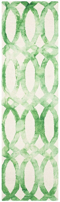 Safavieh Dip Dyed Ddy675B Ivory / Green Geometric Area Rug