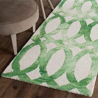 Safavieh Dip Dyed Ddy675B Ivory / Green Geometric Area Rug