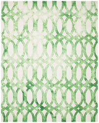 Safavieh Dip Dyed Ddy675B Ivory / Green Geometric Area Rug