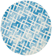 Safavieh Dip Dyed Ddy677G Blue / Ivory Geometric Area Rug