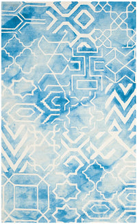 Safavieh Dip Dye Ddy678G Blue / Ivory Geometric Area Rug