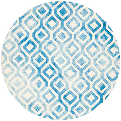 Safavieh Dip Dyed Ddy679A Ivory / Blue Geometric Area Rug