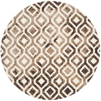 Safavieh Dip Dye Ddy679L Ivory / Chocolate Geometric Area Rug