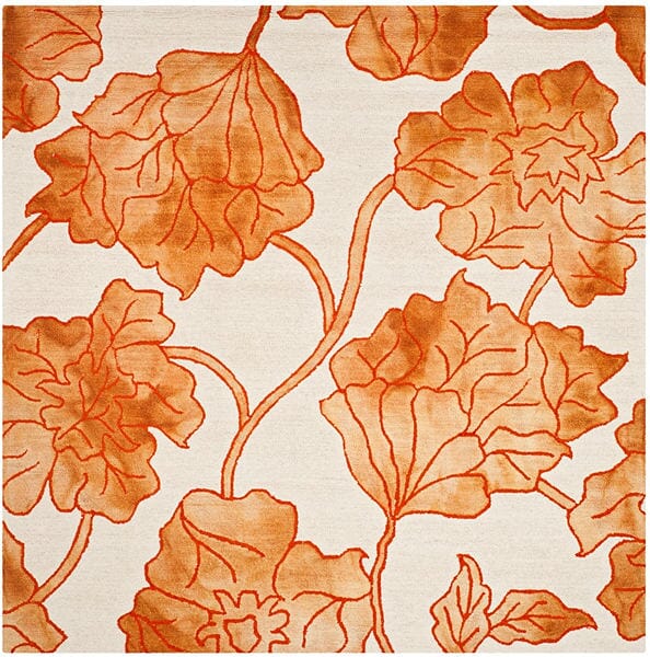 Safavieh Dip Dye Ddy683A Ivory / Orange Floral / Country Area Rug