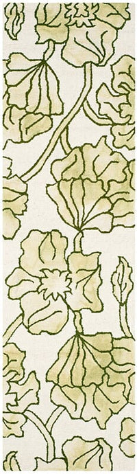 Safavieh Dip Dye Ddy683B Ivory / Light Green Floral / Country Area Rug