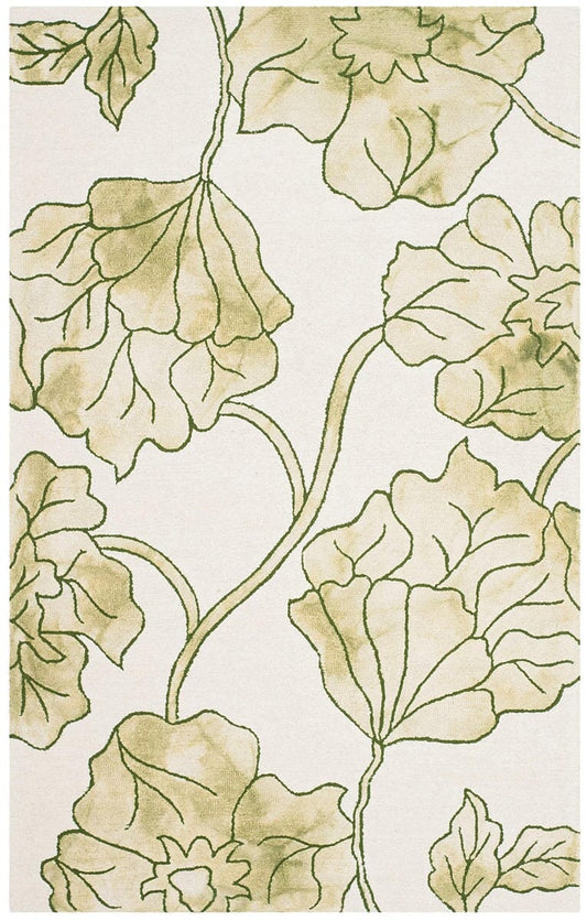 Safavieh Dip Dye Ddy683B Ivory / Light Green Floral / Country Area Rug