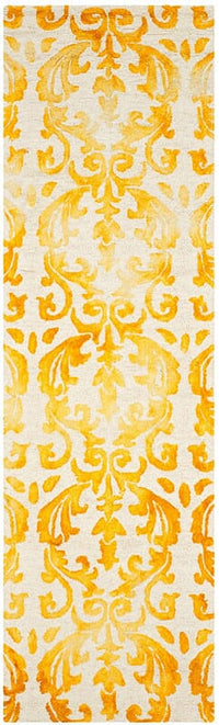 Safavieh Dip Dye Ddy689A Ivory / Gold Damask Area Rug