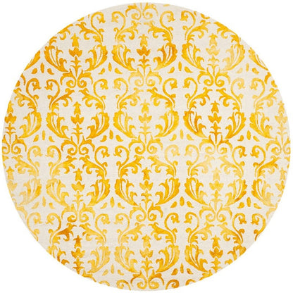 Safavieh Dip Dye Ddy689A Ivory / Gold Damask Area Rug
